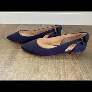 Brand New Antonio Melani Blue Suede Flats / 7.5W